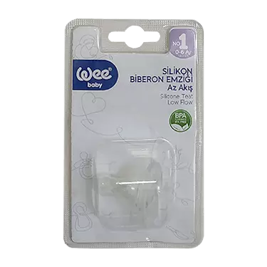 سر شیشه سیلیکونی سر گرد وکیوم سایز 1 (کد 866) وی بیبی Wee baby